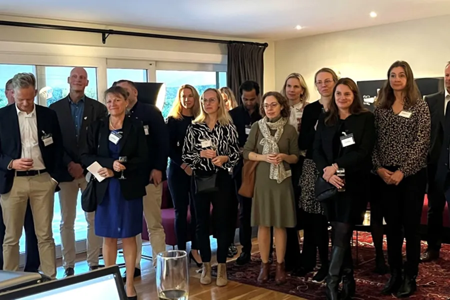 Meeting participants at the embassy residence